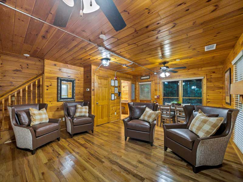 living room at black bear lodge