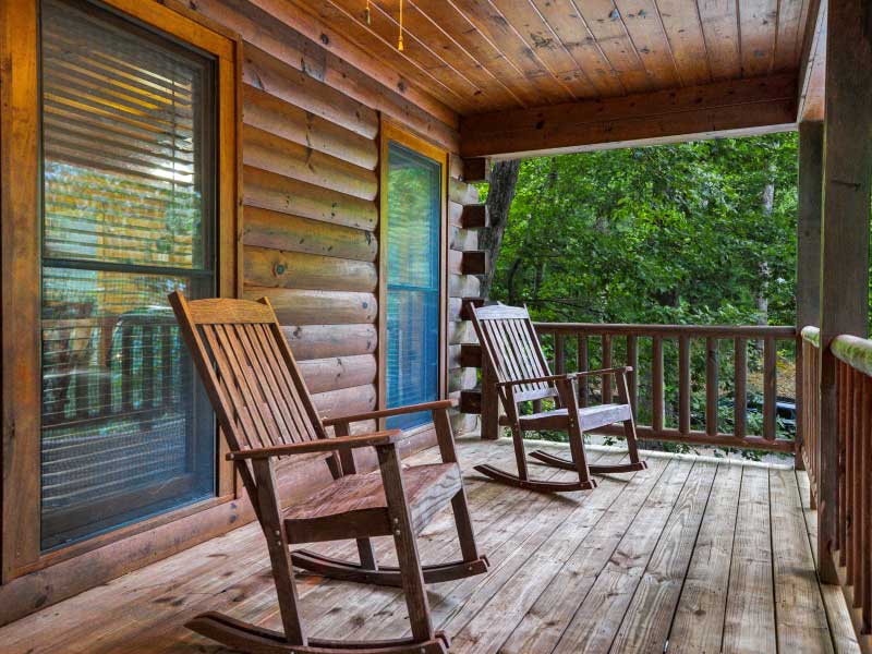 patio area of black bear lodge