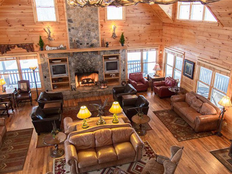 Inside the main lodge